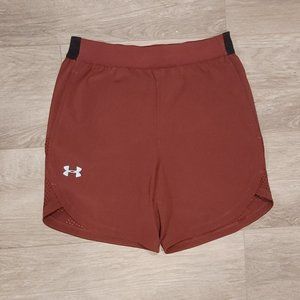 Under Armour Maroon Athletic Fitted Shorts with Pocket Medium Men